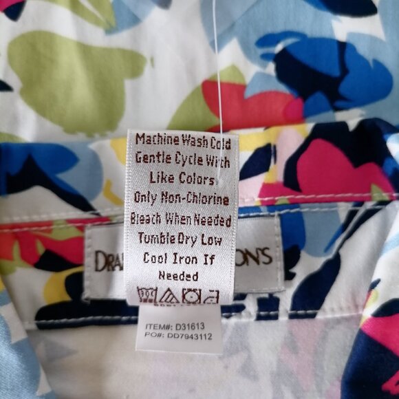 Drapers & Damon's Womens Muliticolor Floral Lightweight Hippie Jacket Size Large - Picture 6 of 6